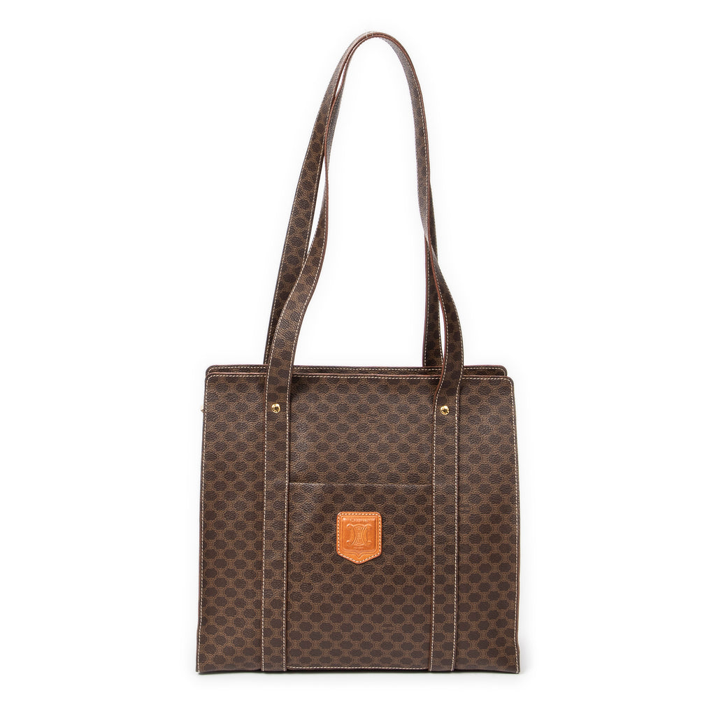Shoulder bag Zip Shopping Tote Brown Macadam Coated Canvas