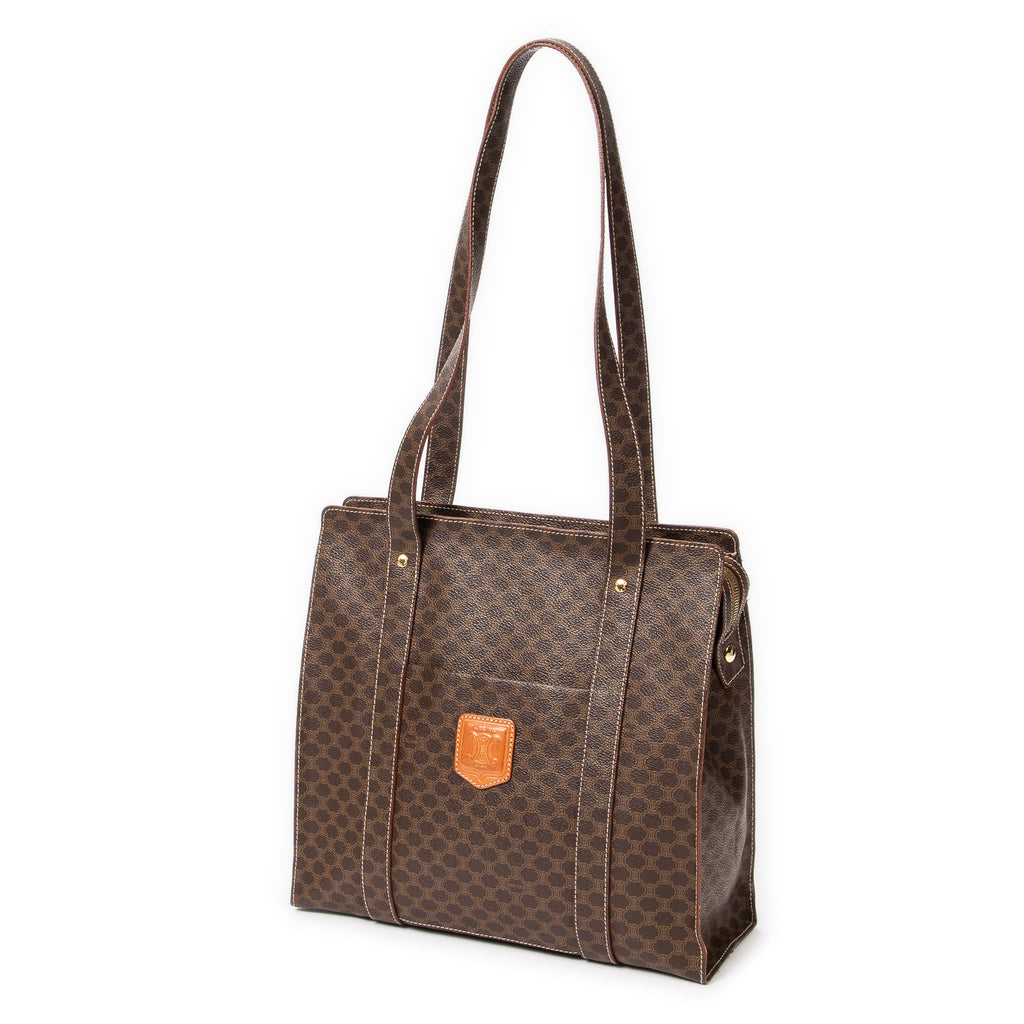 Shoulder bag Zip Shopping Tote Brown Macadam Coated Canvas