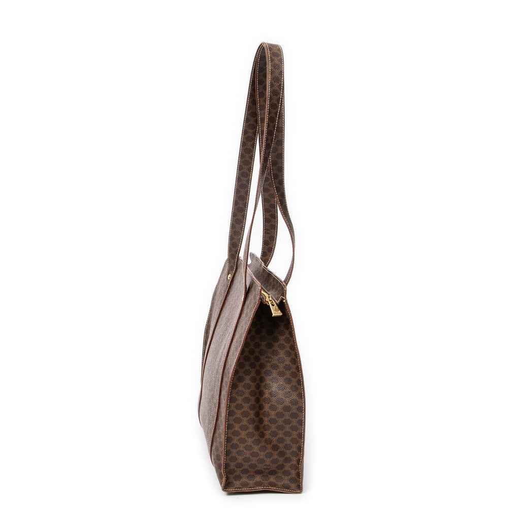 Shoulder bag Zip Shopping Tote Brown Macadam Coated Canvas