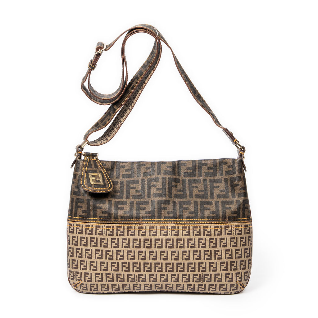 Shoulder bag Large Messenger Beige Zucca Coated Canvas