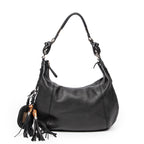Shoulder bag Medium Techno Horsebit Hobo Black Grained Leather