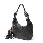 Shoulder bag Medium Techno Horsebit Hobo Black Grained Leather