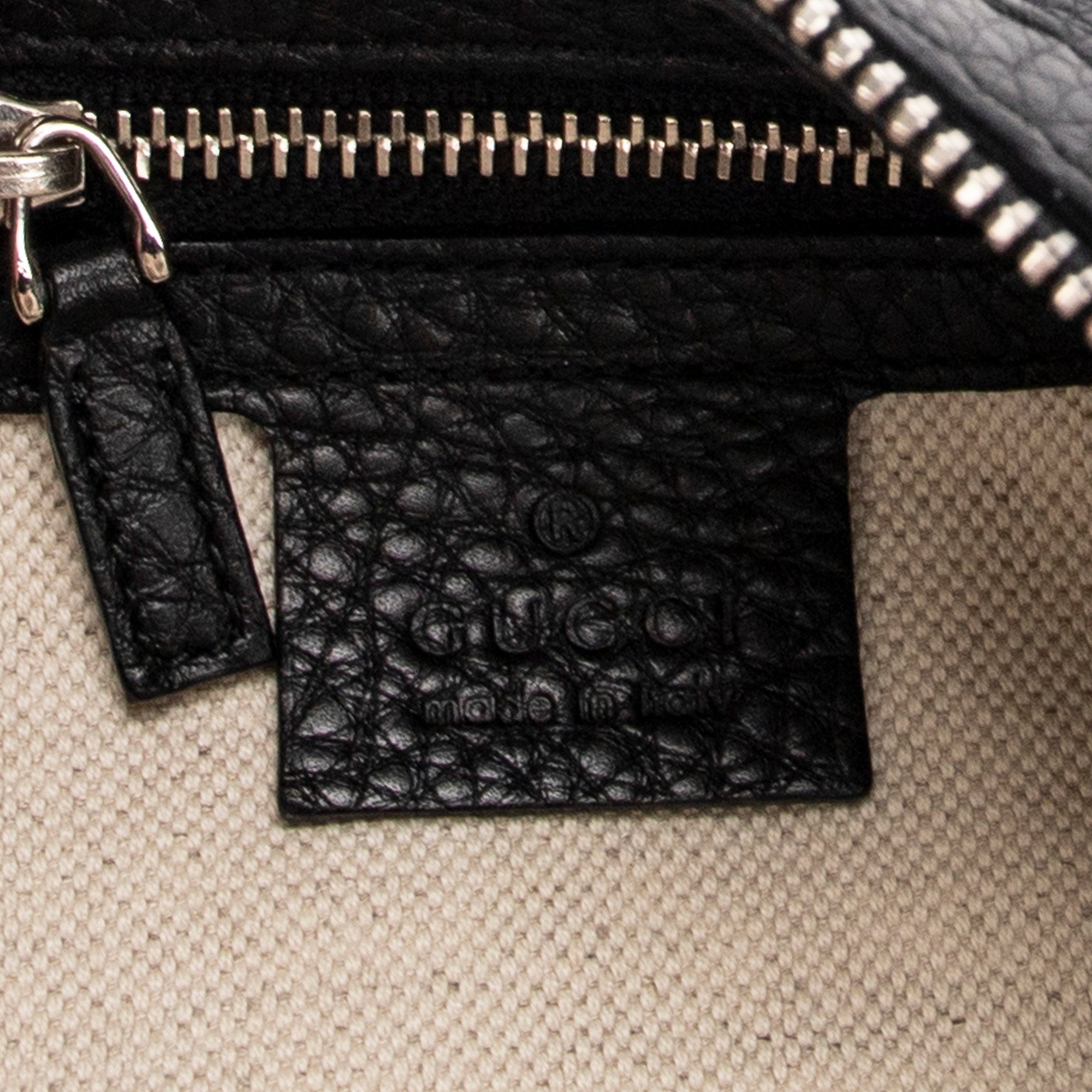 Shoulder bag Medium Techno Horsebit Hobo Black Grained Leather