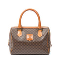 Handbag Vintage Mini Boston Brown Macadam Coated Canvas