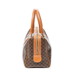 Handbag Vintage Mini Boston Brown Macadam Coated Canvas
