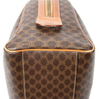 Handbag Vintage Mini Boston Brown Macadam Coated Canvas