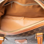 Handbag Vintage Mini Boston Brown Macadam Coated Canvas