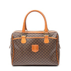 Handbag Vintage Small Boston Brown Macadam Coated Canvas