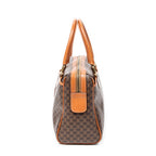 Handbag Vintage Small Boston Brown Macadam Coated Canvas
