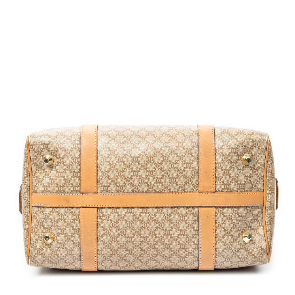 Handbag Vintage Small Boston Beige Macadam Coated Canvas