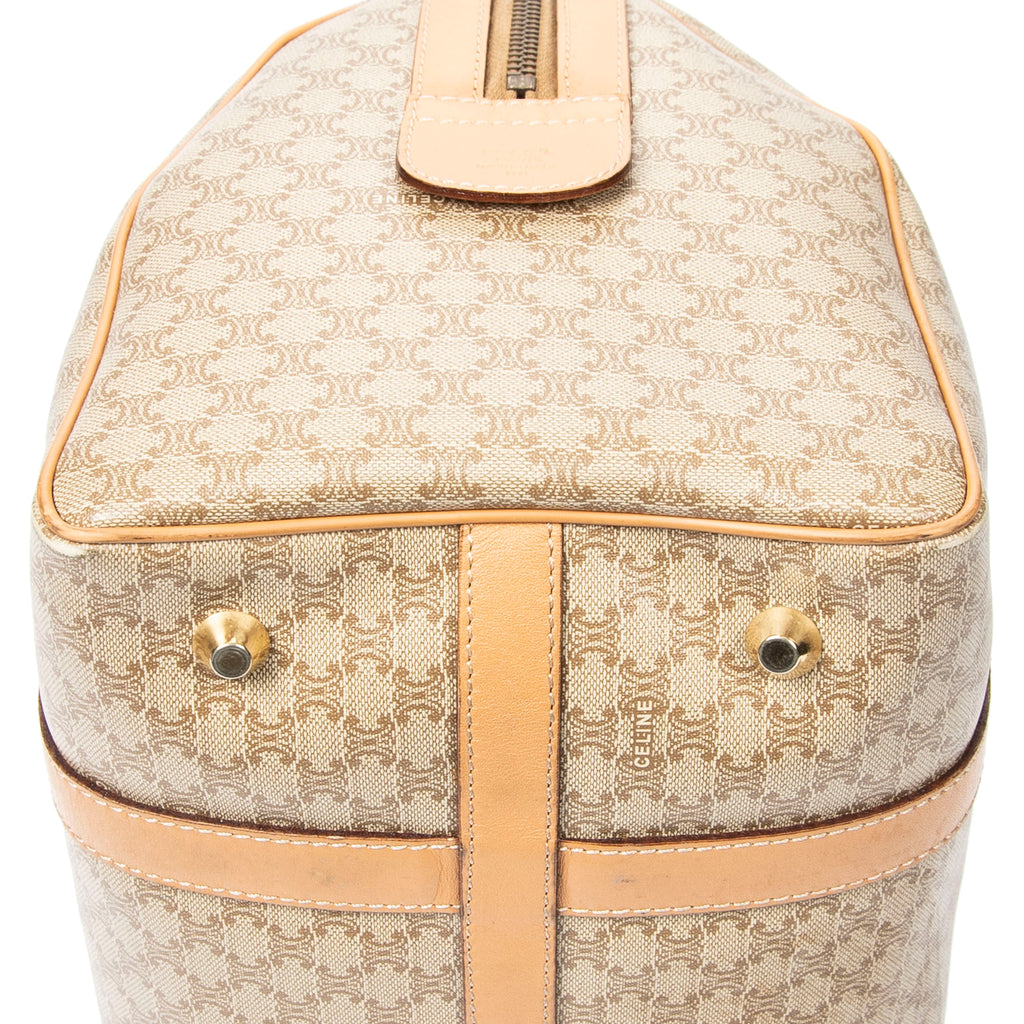 Handbag Vintage Small Boston Beige Macadam Coated Canvas