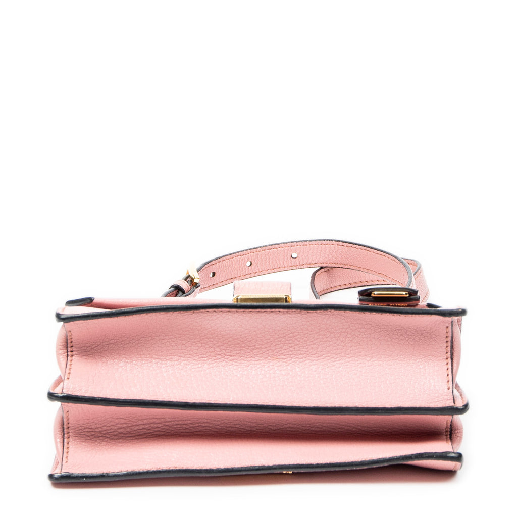 Shoulder bag Flap Crossbody Pink Goatskin Leather
