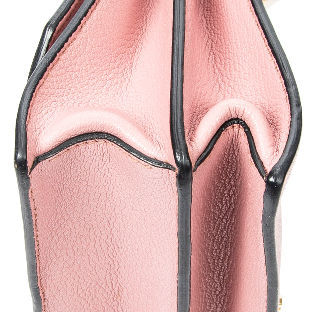 Shoulder bag Flap Crossbody Pink Goatskin Leather