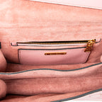 Shoulder bag Flap Crossbody Pink Goatskin Leather