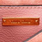 Shoulder bag Flap Crossbody Pink Goatskin Leather