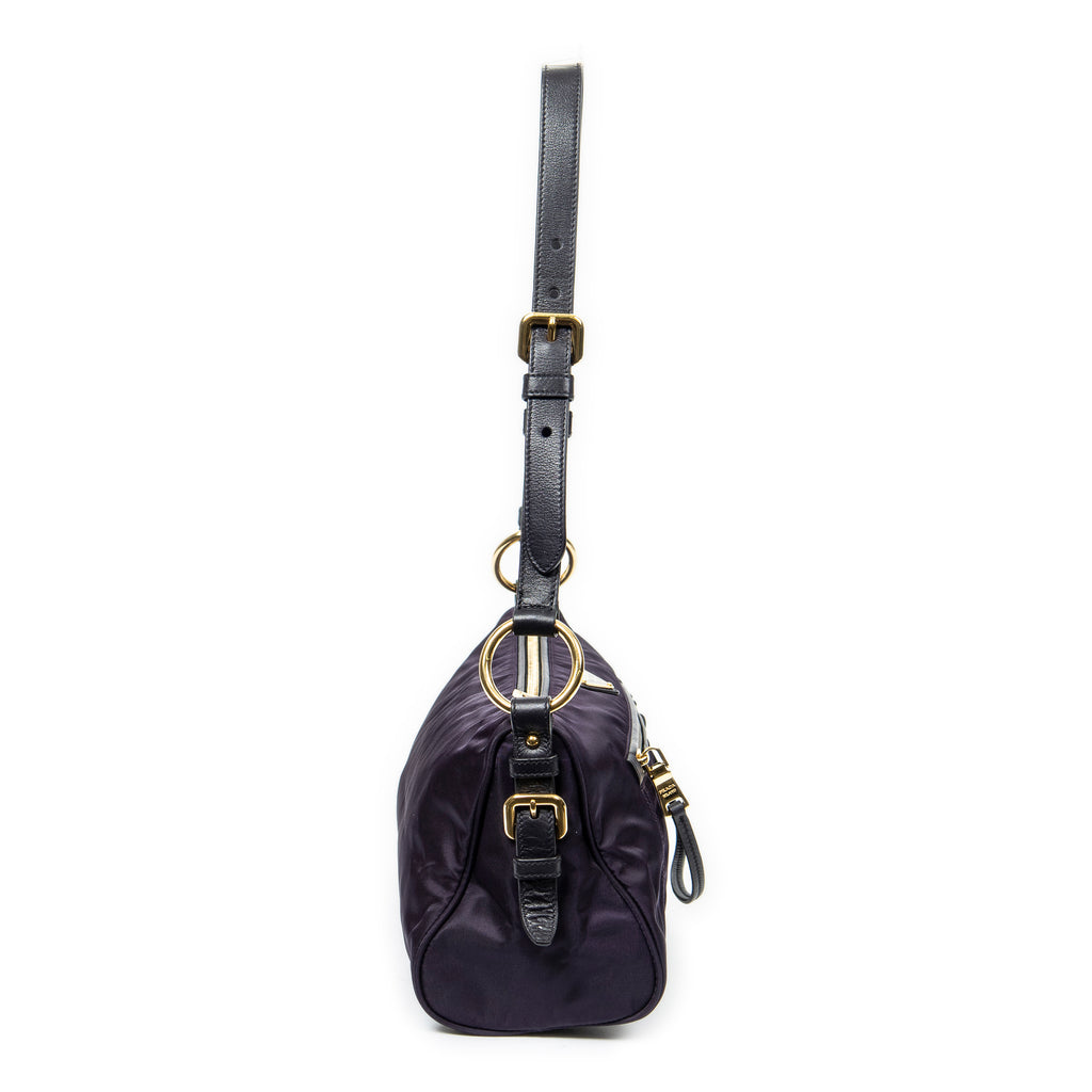 Shoulder bag Zip Shoulder Bag Purple Nylon Canvas