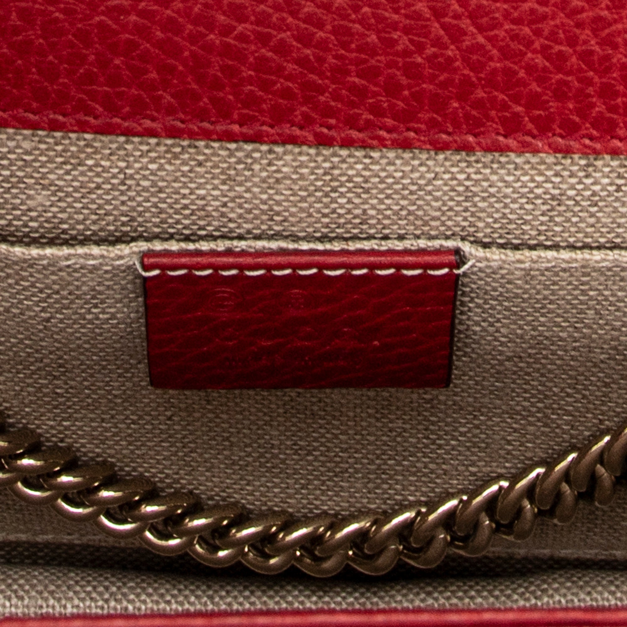 Shoulder bag Small Interlocking GG Chain Crossbody Red Grained Calfskin Leather