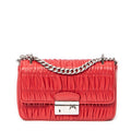 Shoulder bag Small Sound Chain Flap Red Nappa Gaufre Leather