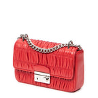 Shoulder bag Small Sound Chain Flap Red Nappa Gaufre Leather