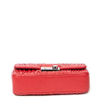 Shoulder bag Small Sound Chain Flap Red Nappa Gaufre Leather