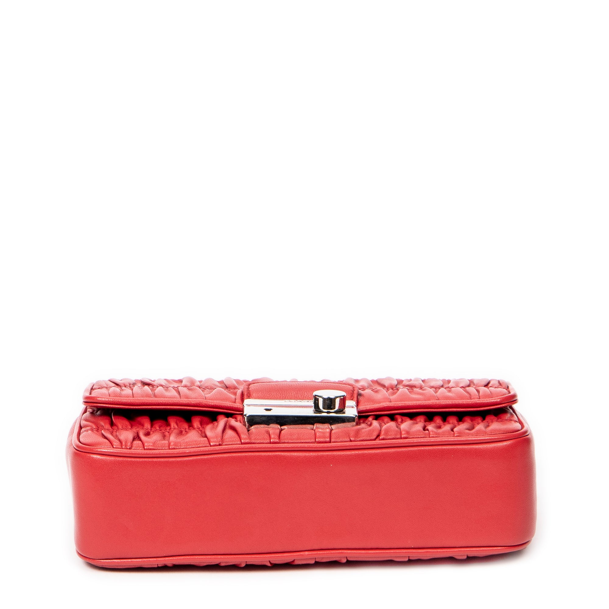 Shoulder bag Small Sound Chain Flap Red Nappa Gaufre Leather