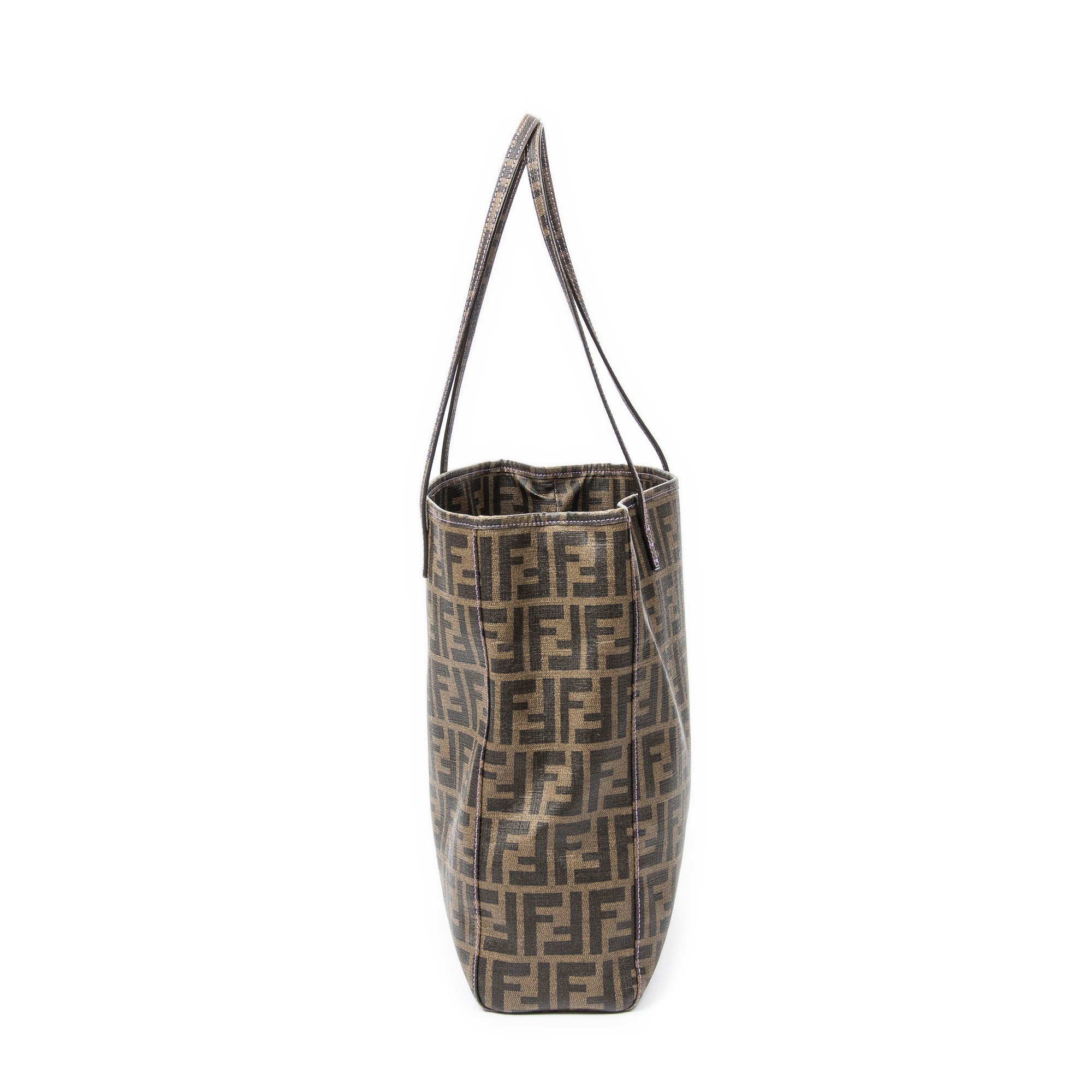 Shoulder bag Vertical Open Tote Brown Zucca Coated Canvas