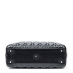 Handbag Large Lady Dior Zip Black Cannage Lambskin Leather