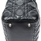 Handbag Large Lady Dior Zip Black Cannage Lambskin Leather