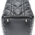 Handbag Large Lady Dior Zip Black Cannage Lambskin Leather