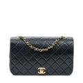 Shoulder bag Mademoiselle Full Flap Black Quilted Lambskin Leather