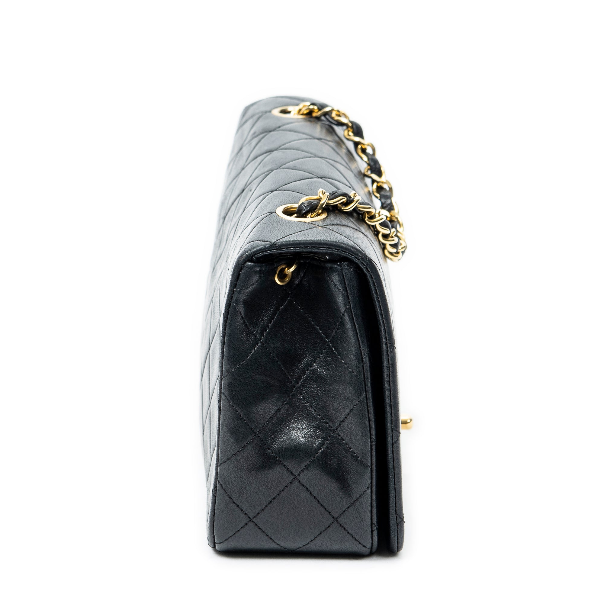 Shoulder bag Mademoiselle Full Flap Black Quilted Lambskin Leather