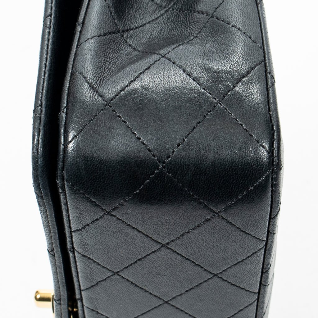 Shoulder bag Mademoiselle Full Flap Black Quilted Lambskin Leather