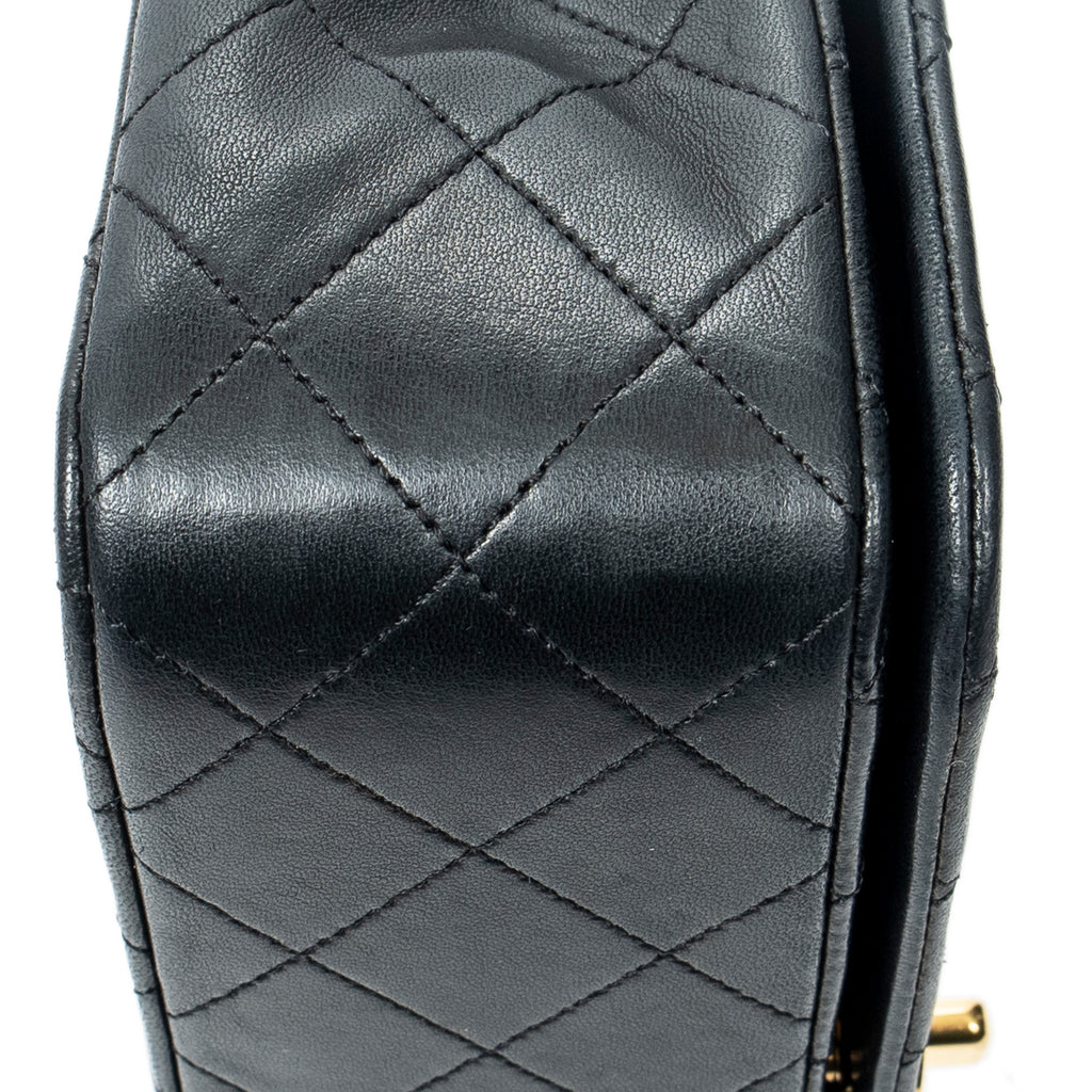 Shoulder bag Mademoiselle Full Flap Black Quilted Lambskin Leather