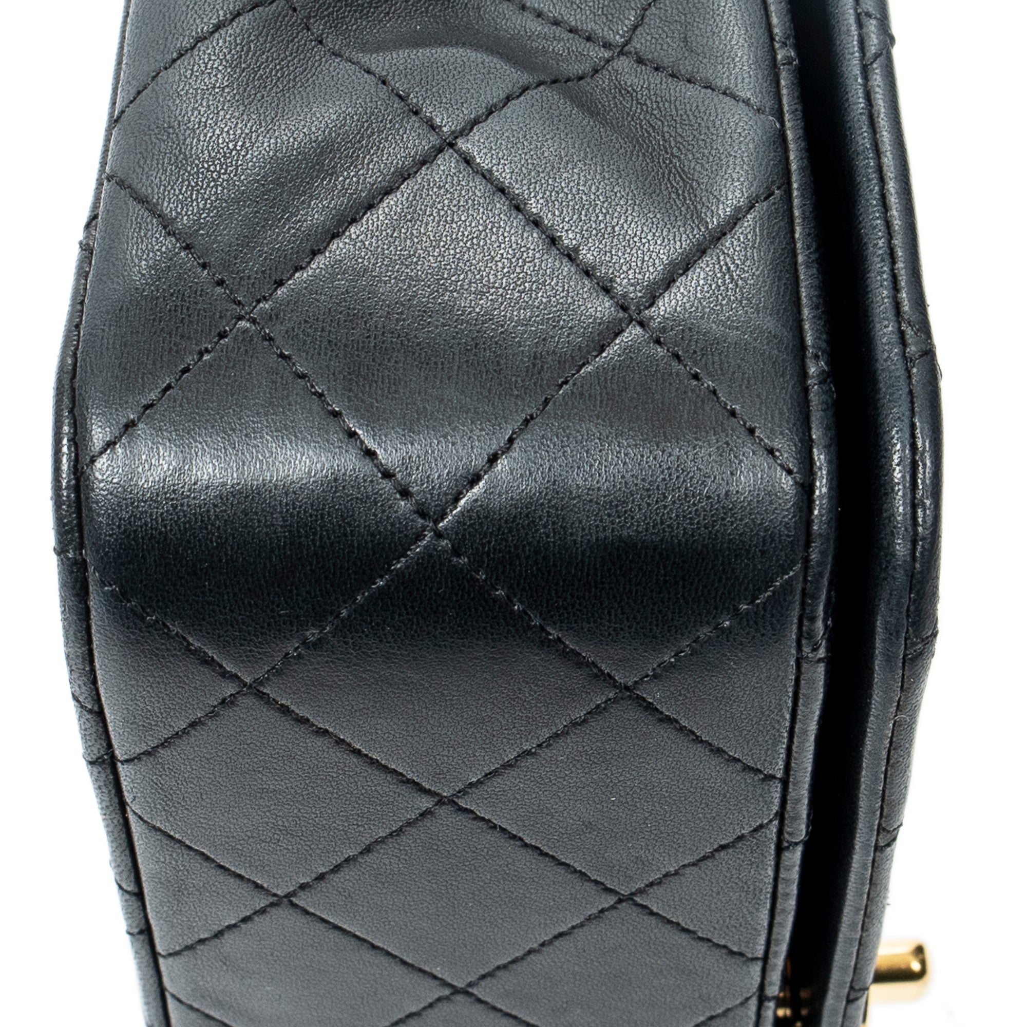 Shoulder bag Mademoiselle Full Flap Black Quilted Lambskin Leather