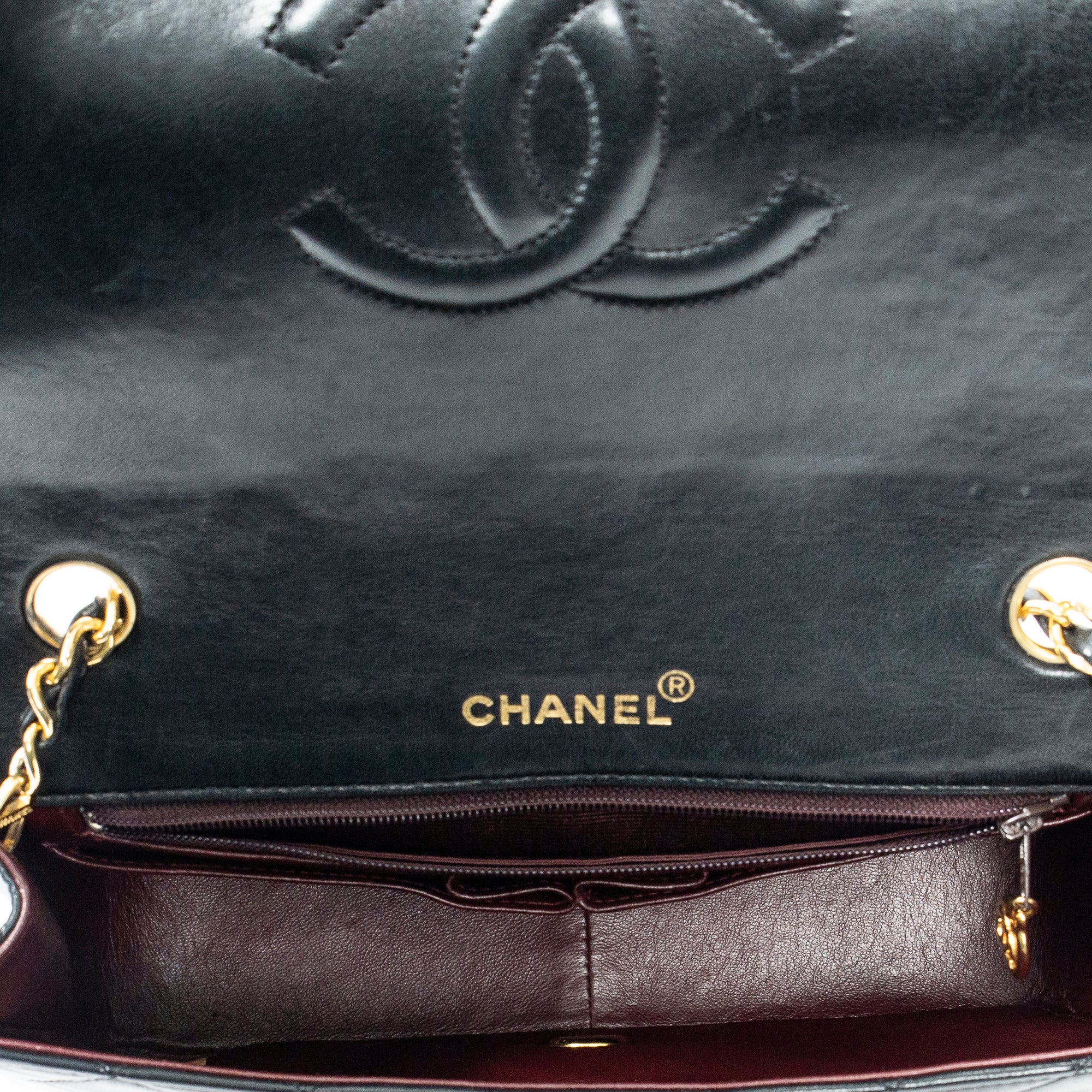 Shoulder bag Mademoiselle Full Flap Black Quilted Lambskin Leather