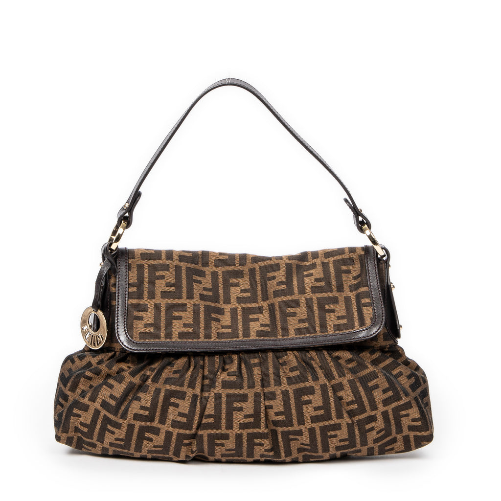 Shoulder bag Chef Flap Hobo Brown Zucca Canvas