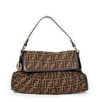 Shoulder bag Chef Flap Hobo Brown Zucca Canvas