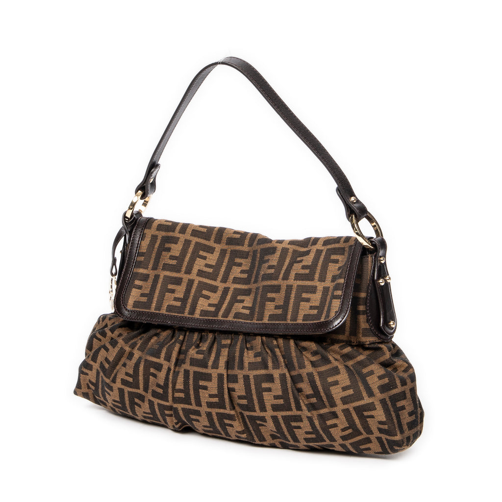 Shoulder bag Chef Flap Hobo Brown Zucca Canvas