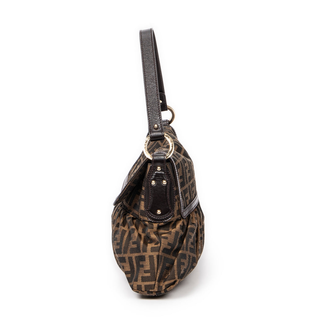 Shoulder bag Chef Flap Hobo Brown Zucca Canvas