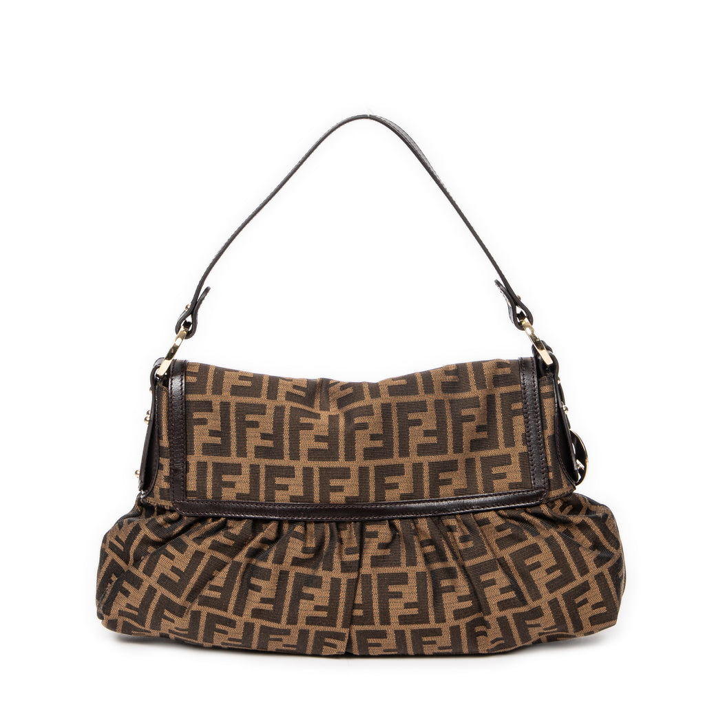 Shoulder bag Chef Flap Hobo Brown Zucca Canvas