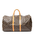 Travel Bag Keepall 55 Brown Monogram Canvas