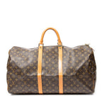 Travel Bag Keepall 55 Brown Monogram Canvas