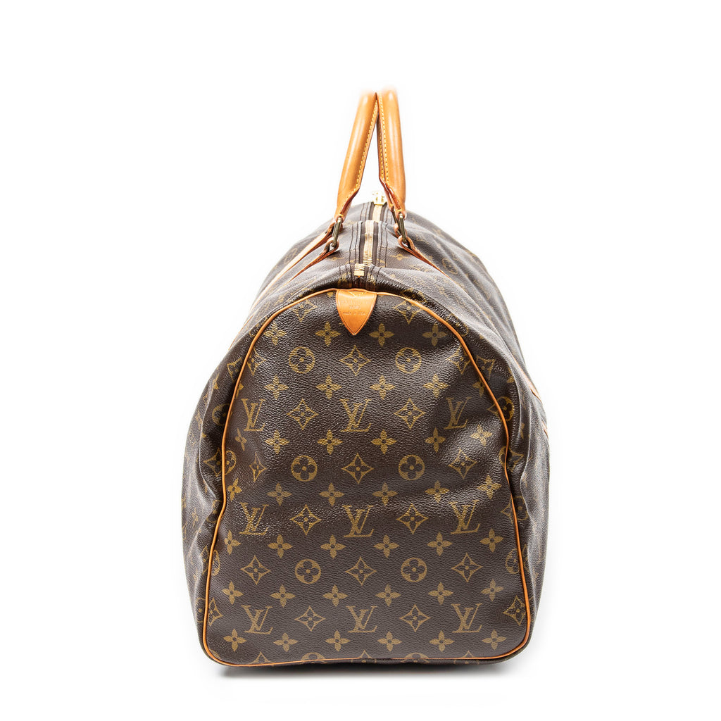 Travel Bag Keepall 55 Brown Monogram Canvas