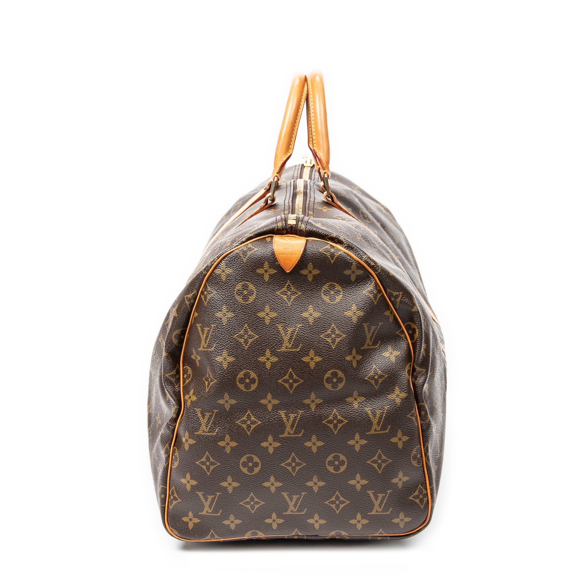 Travel Bag Keepall 55 Brown Monogram Canvas