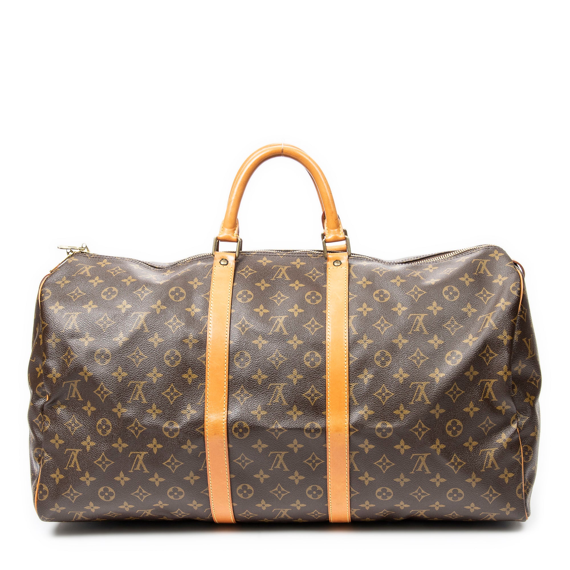 Travel Bag Keepall 55 Brown Monogram Canvas