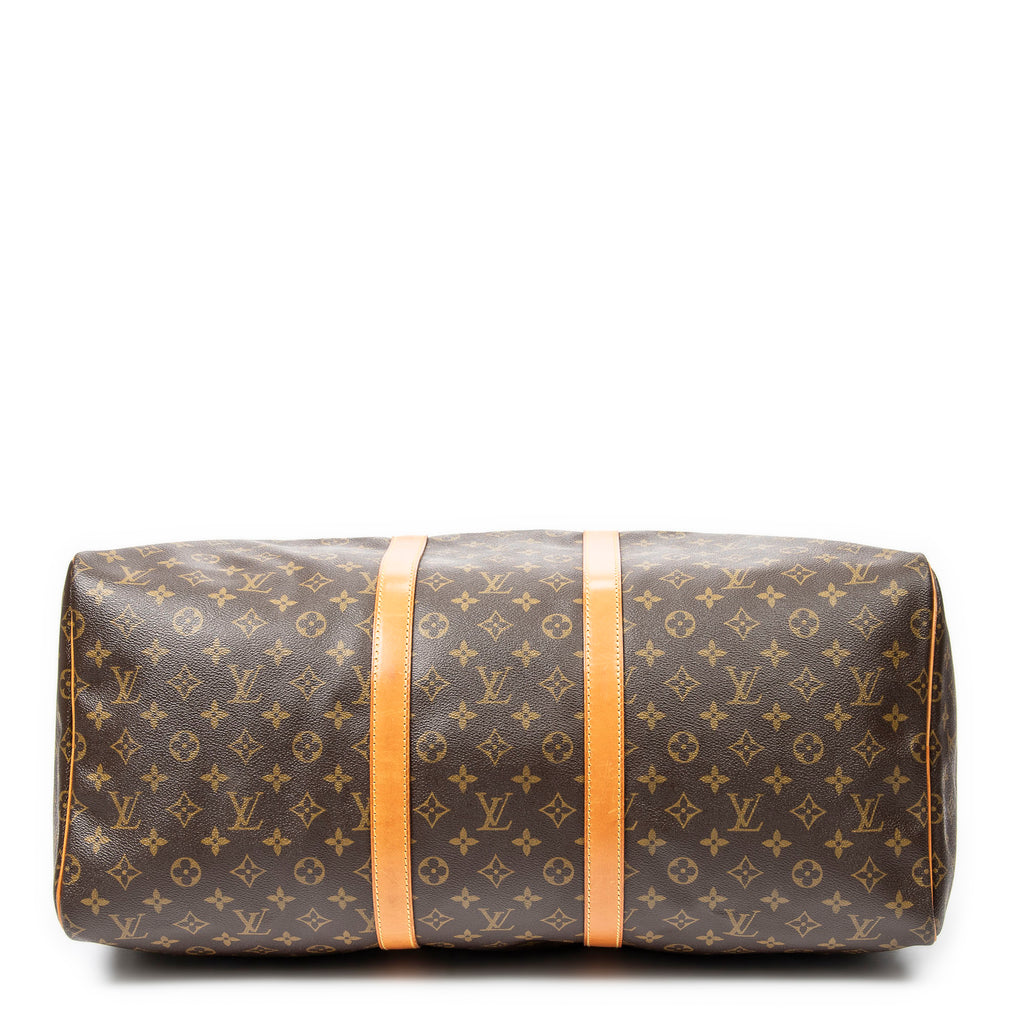 Travel Bag Keepall 55 Brown Monogram Canvas