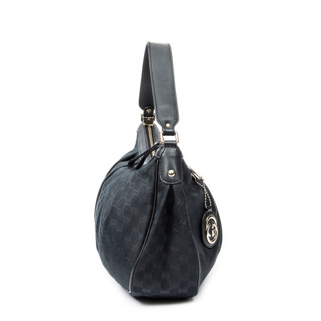 Shoulder bag Medium Sukey Hobo Black Monogrammed Canvas