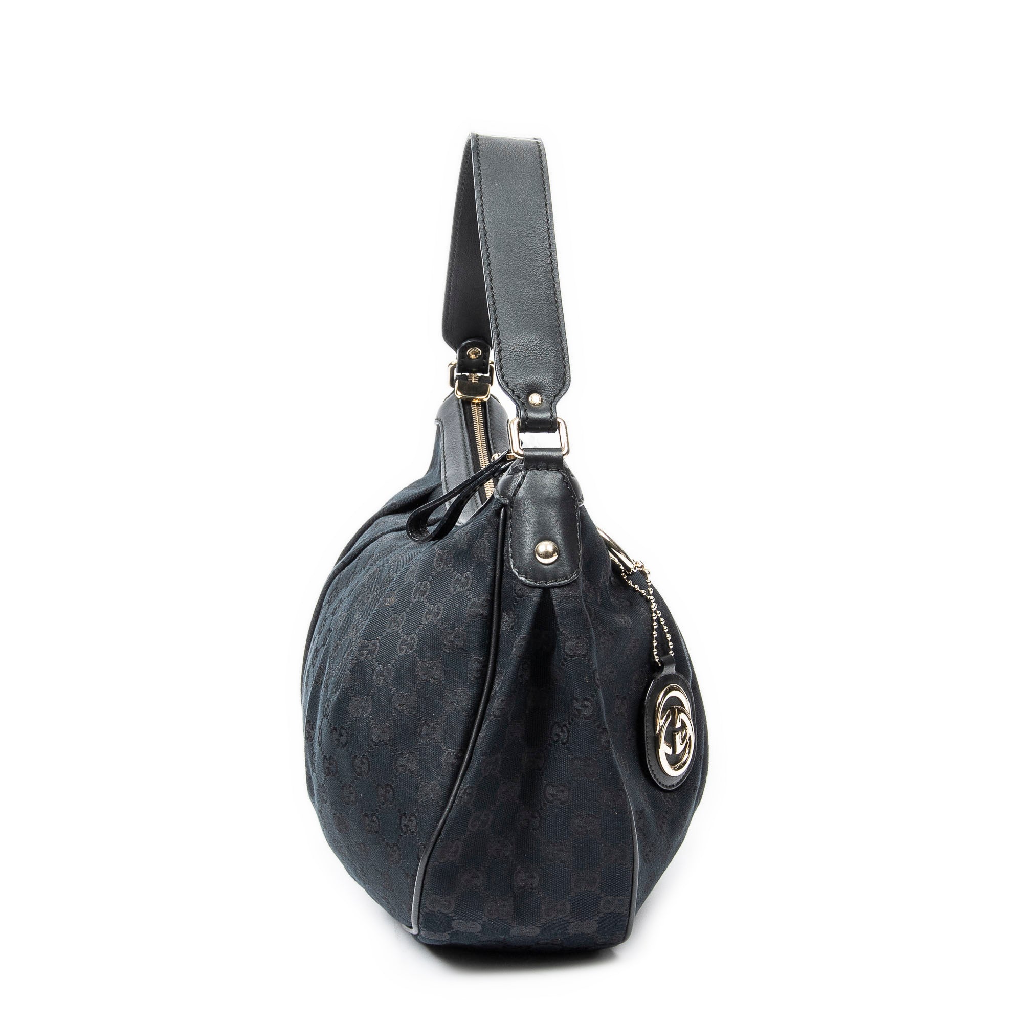 Shoulder bag Medium Sukey Hobo Black Monogrammed Canvas