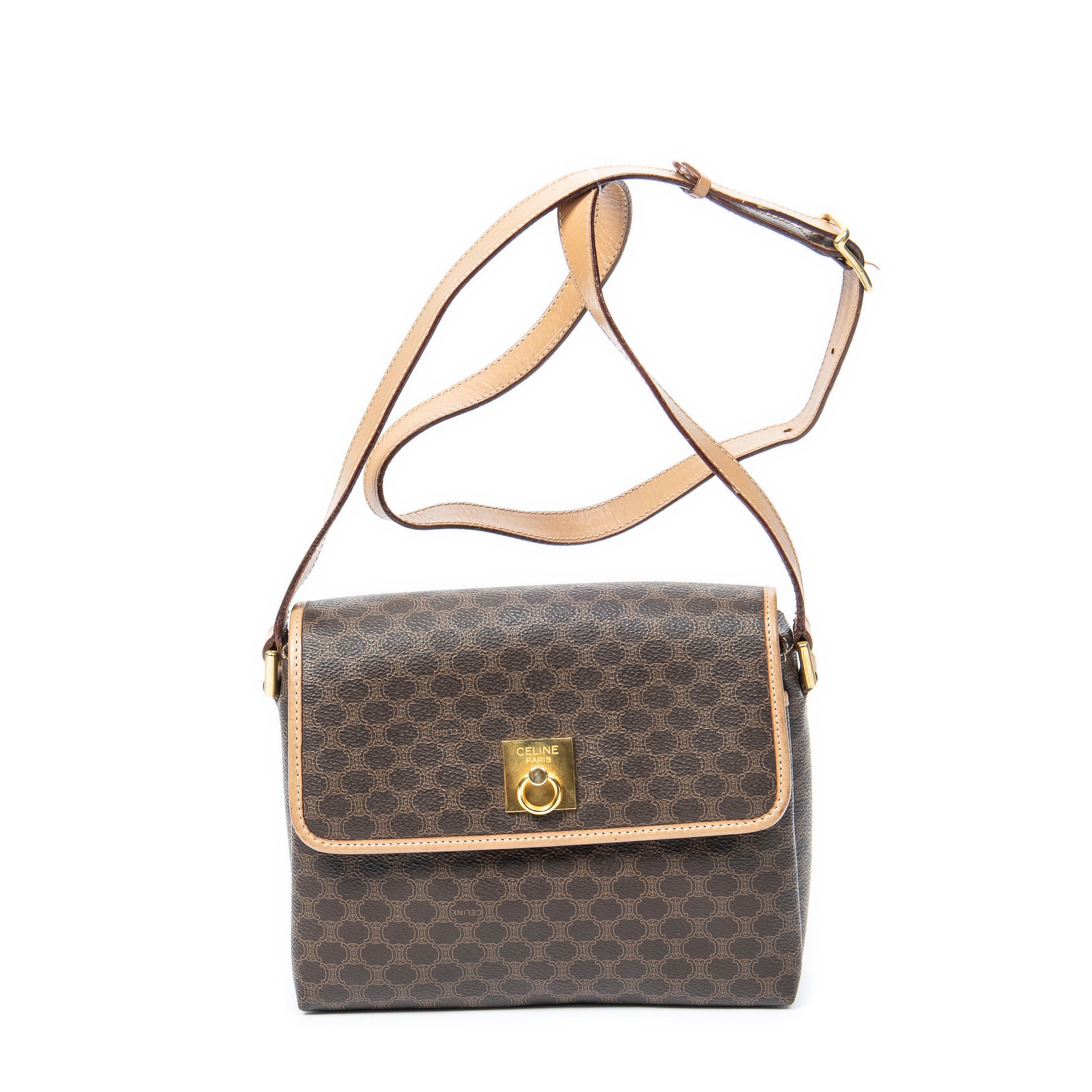Shoulder bag Vintage Flap Crossbody Beige Macadam Coated Canvas