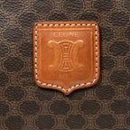 Handbag Vintage Small Boston Brown Macadam Coated Canvas